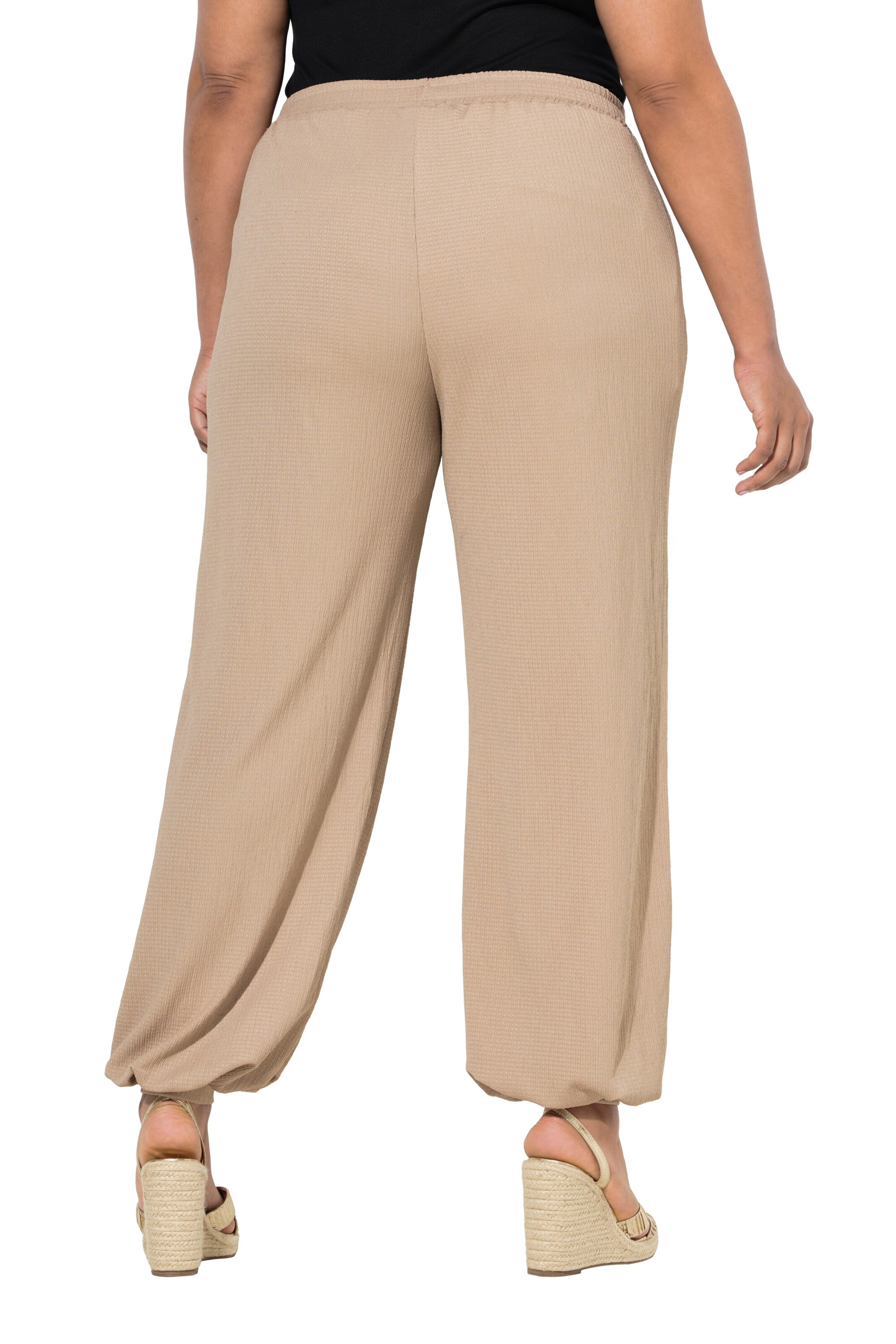 Ulla Popken Tapered Pants in Beige
