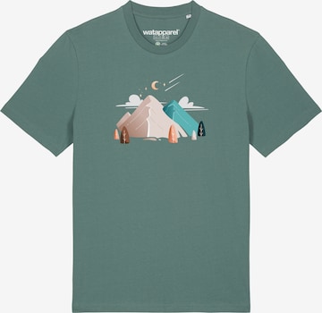 Maglietta 'Night & Clouds' di Watapparel in verde: frontale