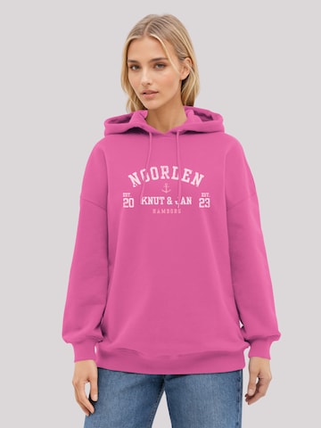 Sweat-shirt 'Knut & Jan Noorden Rosa' F4NT4STIC en rose : devant