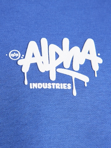Bluză de molton de la ALPHA INDUSTRIES pe albastru