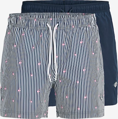 JACK & JONES Uimashortsit 'JPSTMAUI' värissä sininen / roosa / valkoinen, Tuotenäkymä