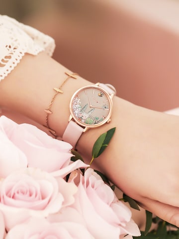 Victoria Hyde Analoog horloge 'Forest Fairy Tales' in Roze: voorkant