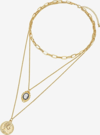 Lulu & Jane Kette in goldgelb / schwarz / weiß, Produktansicht