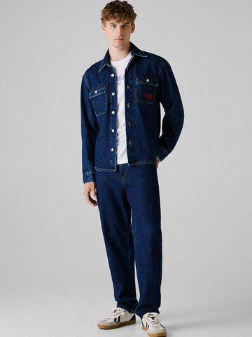 Red Bull Racing x Pepe Jeans Regular fit Button Up Shirt in Blue