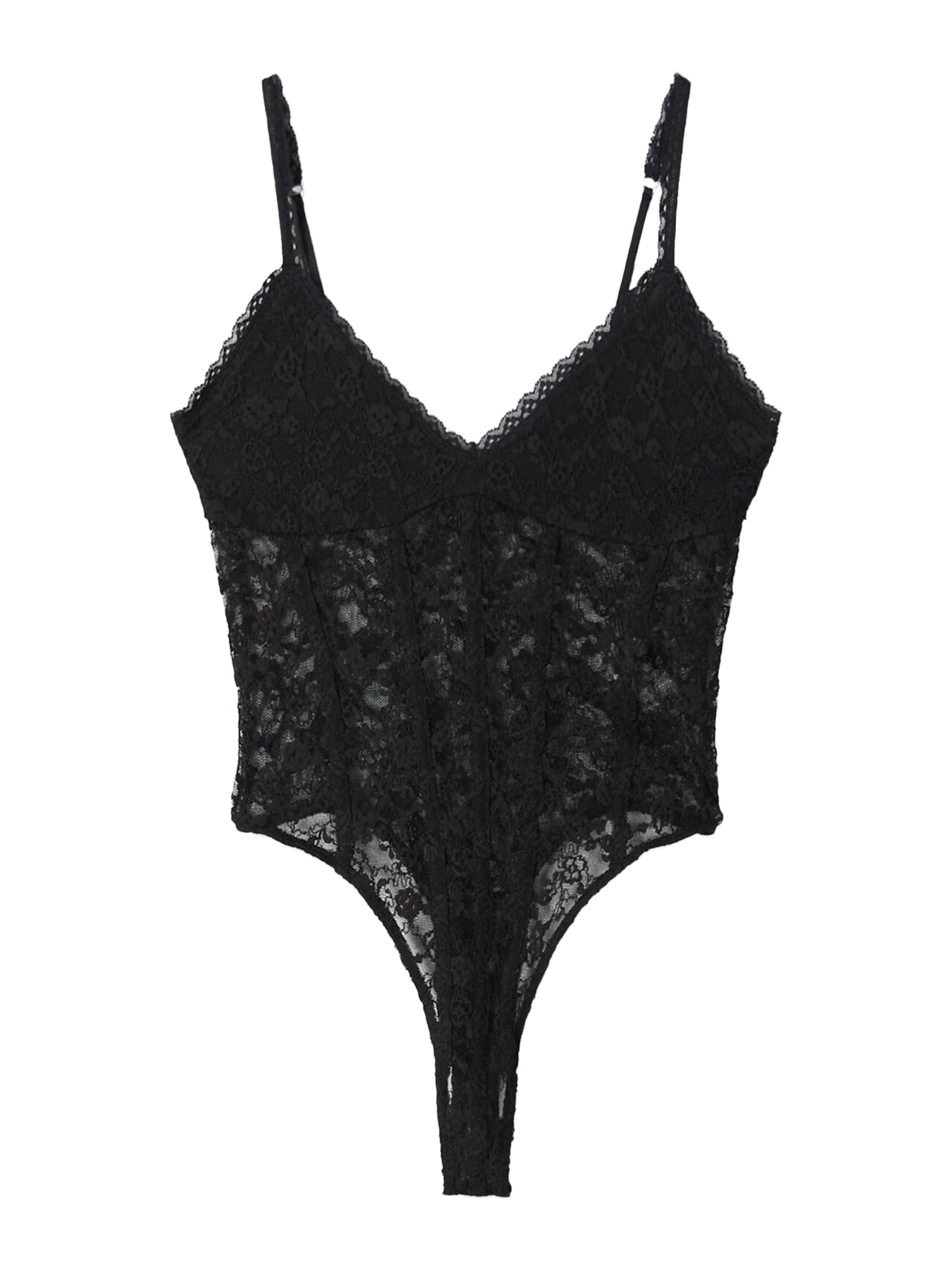 Bershka Bodysuit in Black: front