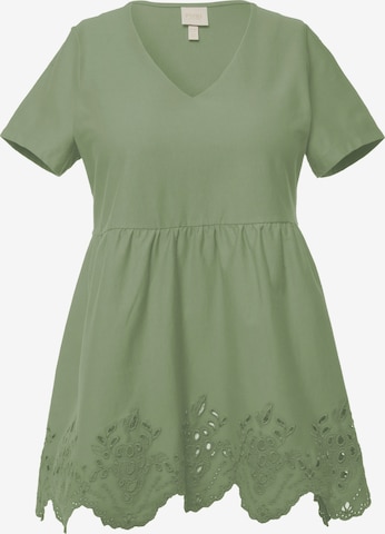 Ulla Popken Shirt in Groen: voorkant