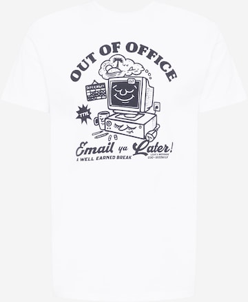 Iriedaily Póló 'Out Of Office' - fehér: elől