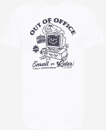 Tricou 'Out Of Office' de la Iriedaily pe alb: față