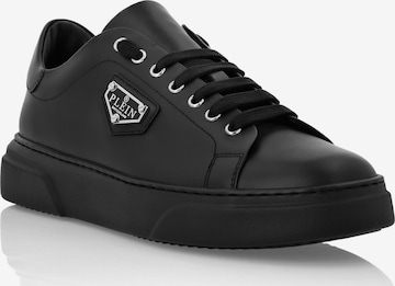 Philipp Plein - Sapatilhas baixas 'Iconic' em preto: frente