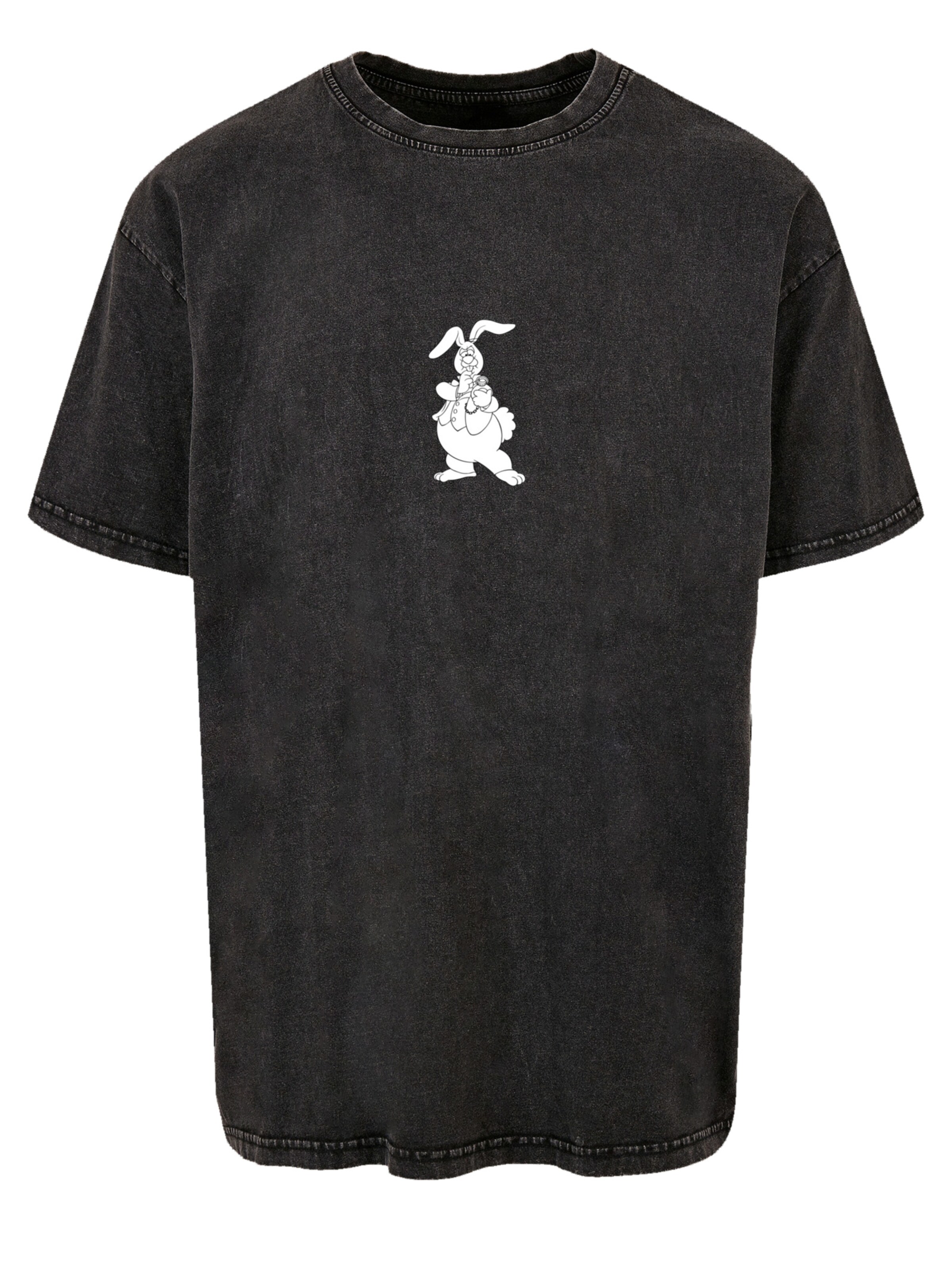 F4NT4STIC T-Shirt 'Alice Im Wunderland Heroes Of Childhood' in Schwarz: Vorderseite