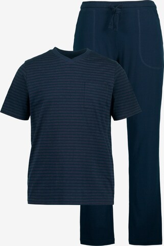 JP1880 Long Pajamas in Blue: front