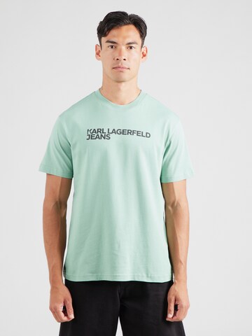 KARL LAGERFELD JEANS T-Shirt 'ESSENTIAL' in Grün: Vorderseite