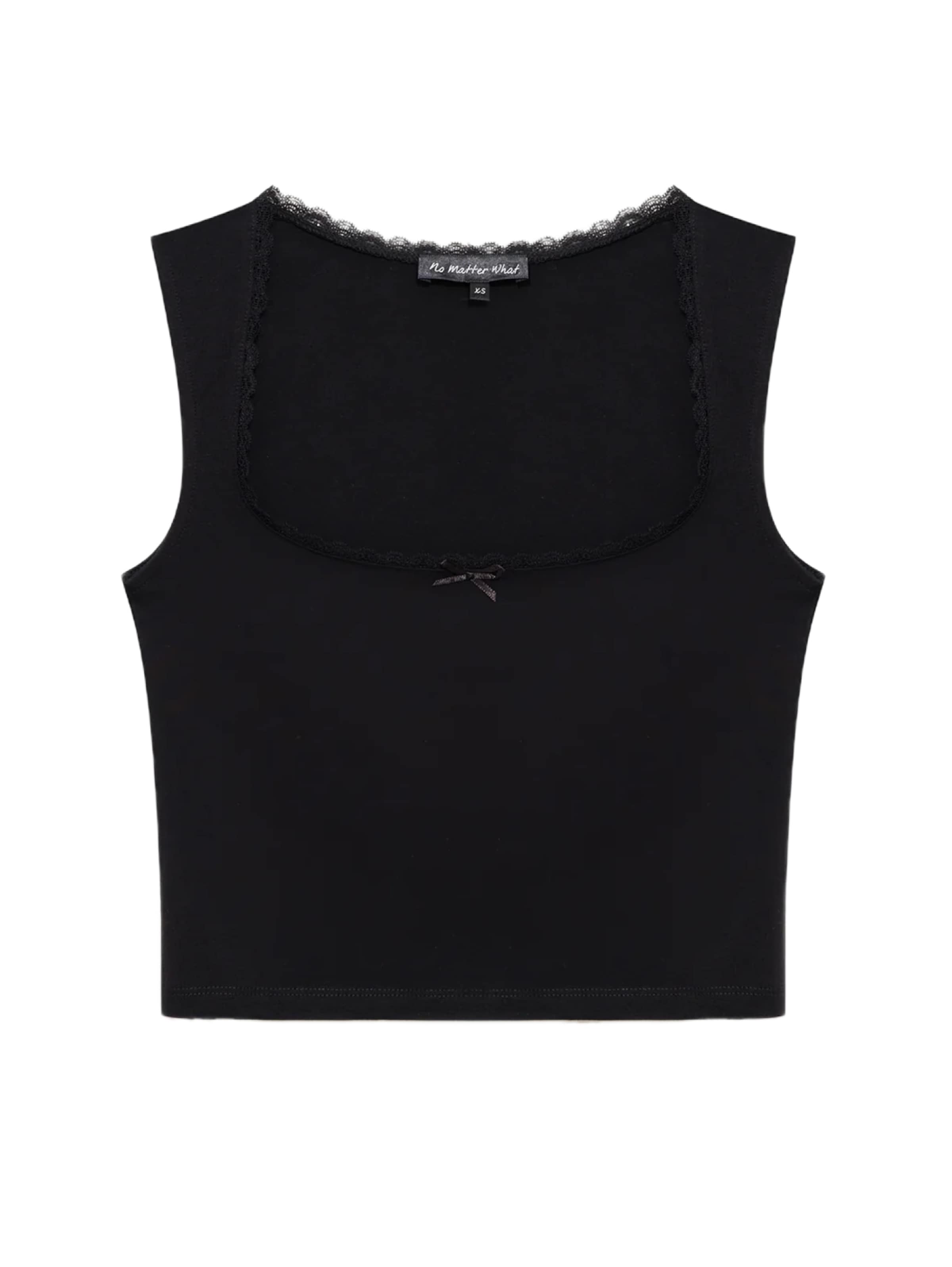 No Matter What Top in Zwart: voorkant