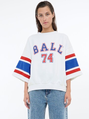 Ball Sweatshirt 'Arian' in Wit: voorkant