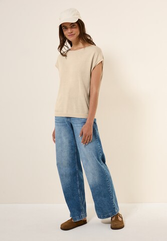 CECIL Leinen-Look Strickpullover in Beige