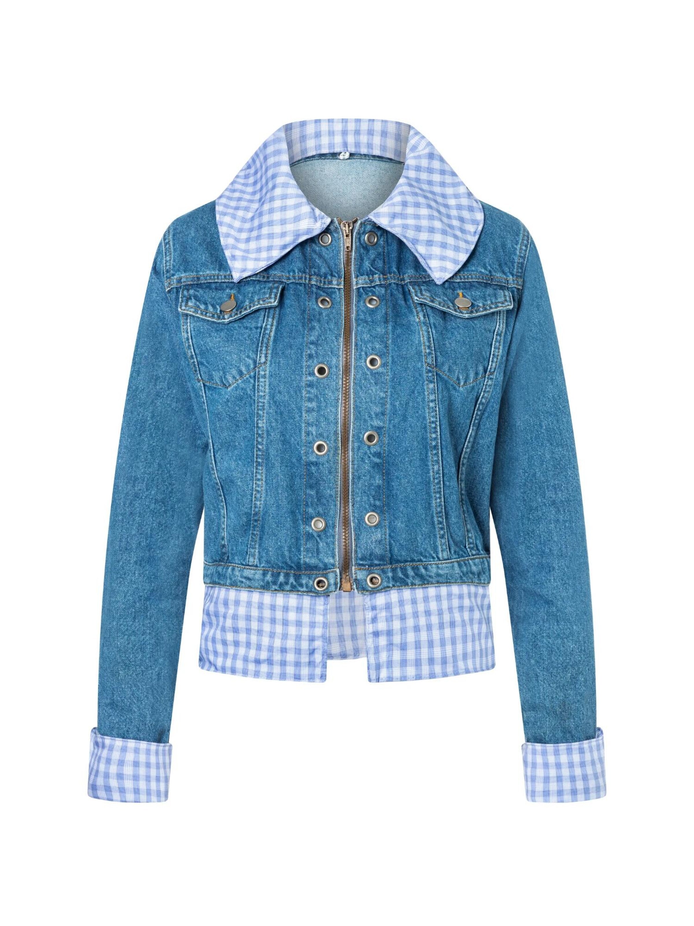 Fenice Between-Season Jacket in Blue: front