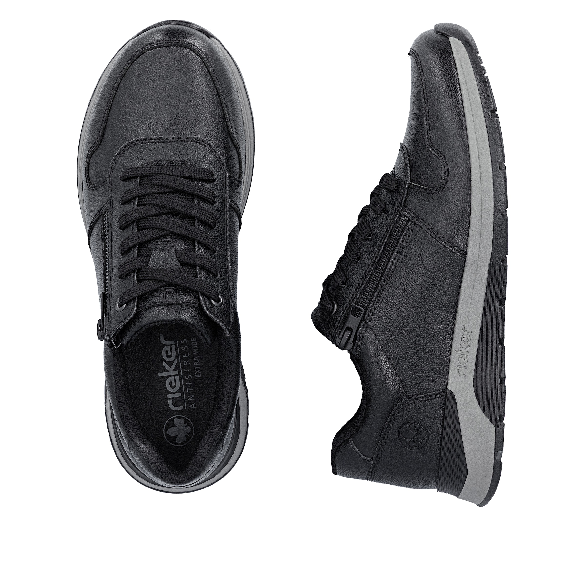 Rieker Lace-Up Shoes in Black