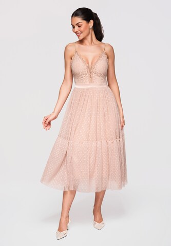 Ombre Cocktailjurk in Beige