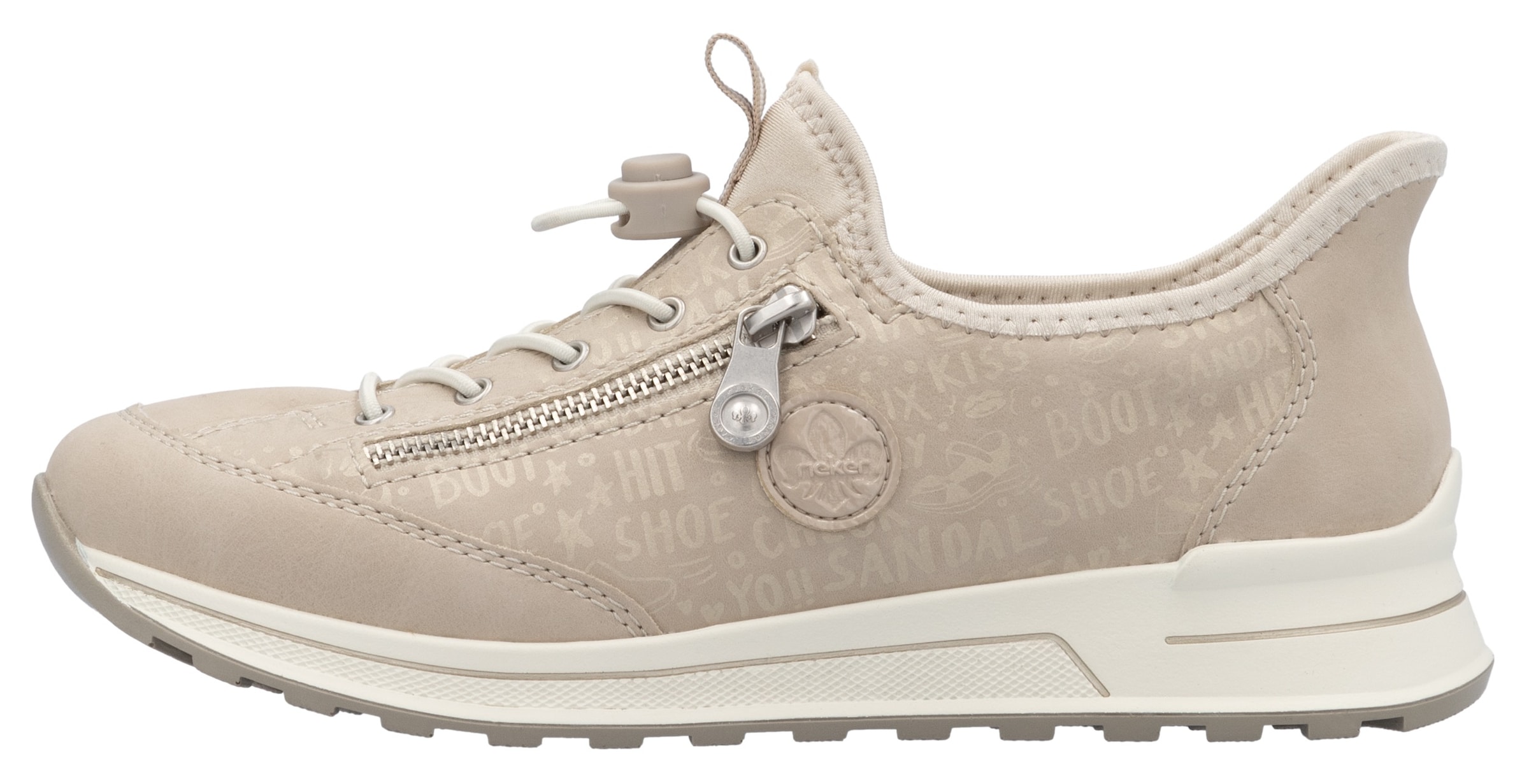 Rieker Platform trainers in Beige: front