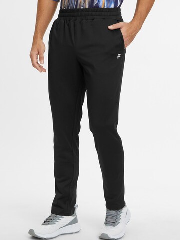 FILASlimfit Sportske hlače 'RONCQ' - crna boja: prednji dio