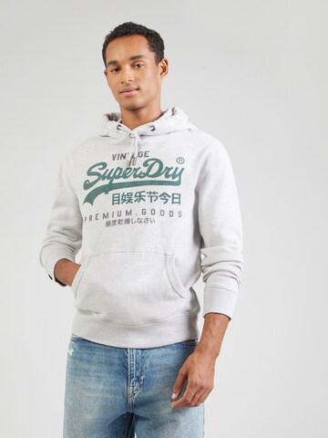 Superdry Суичър 'Duo Classic' в сиво: отпред