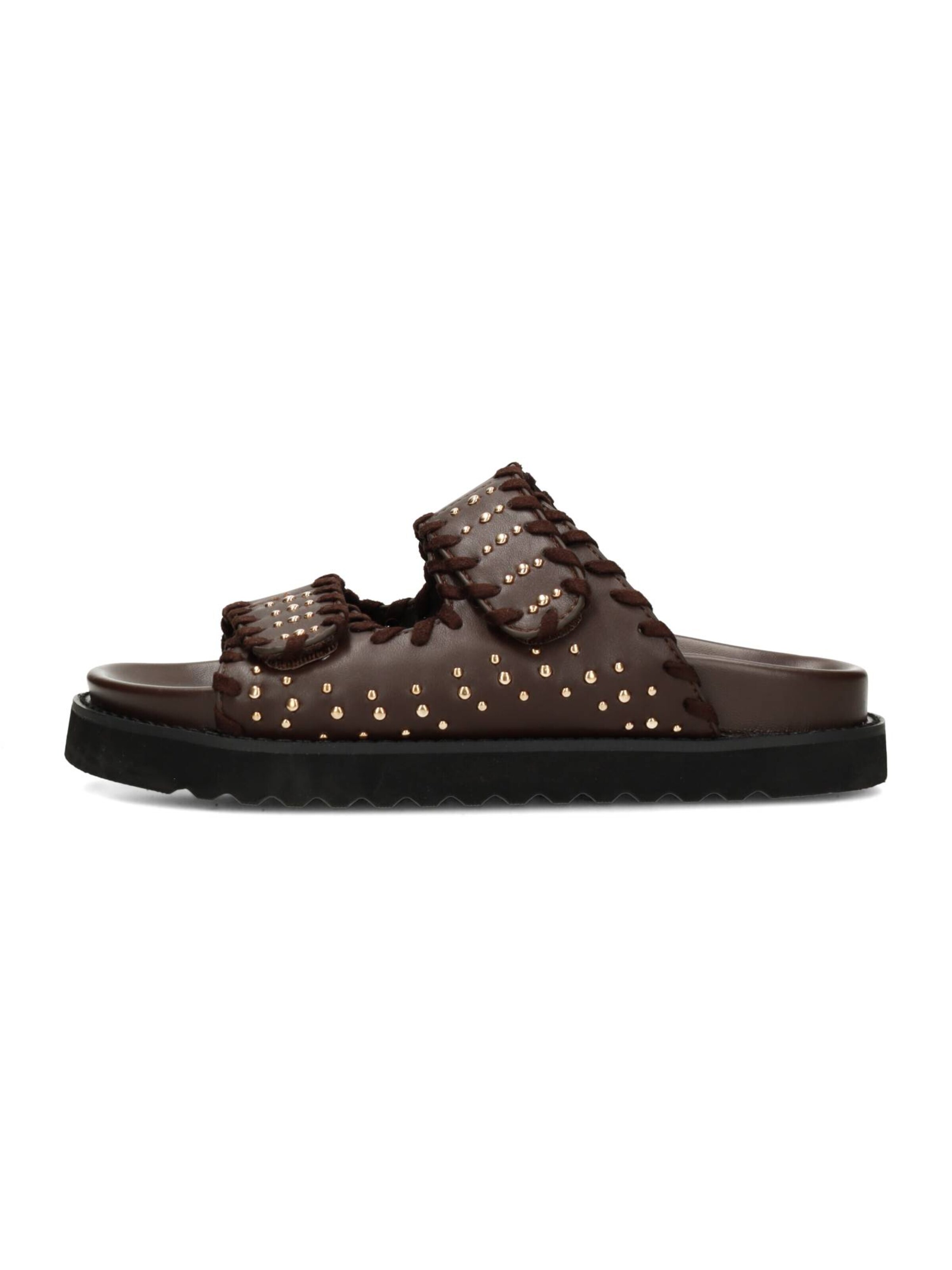 POSH by Poelman Strap Sandals 'GABY' in Brown: front