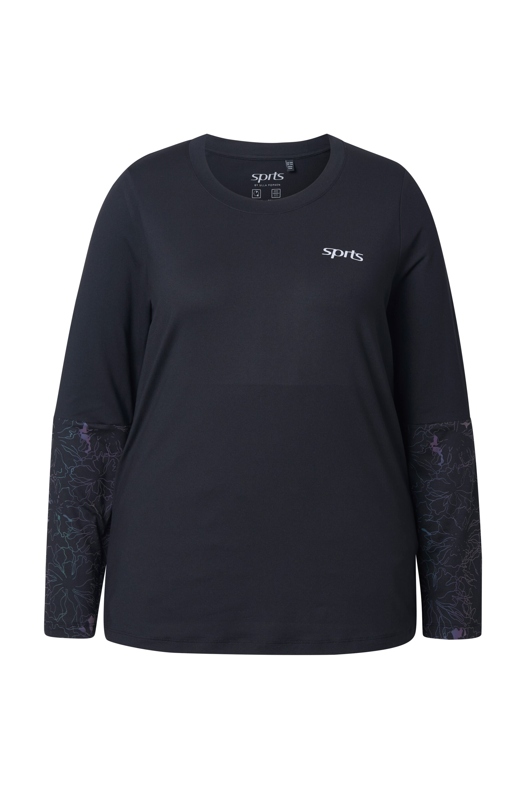 Ulla Popken Shirt in Schwarz: Vorderseite