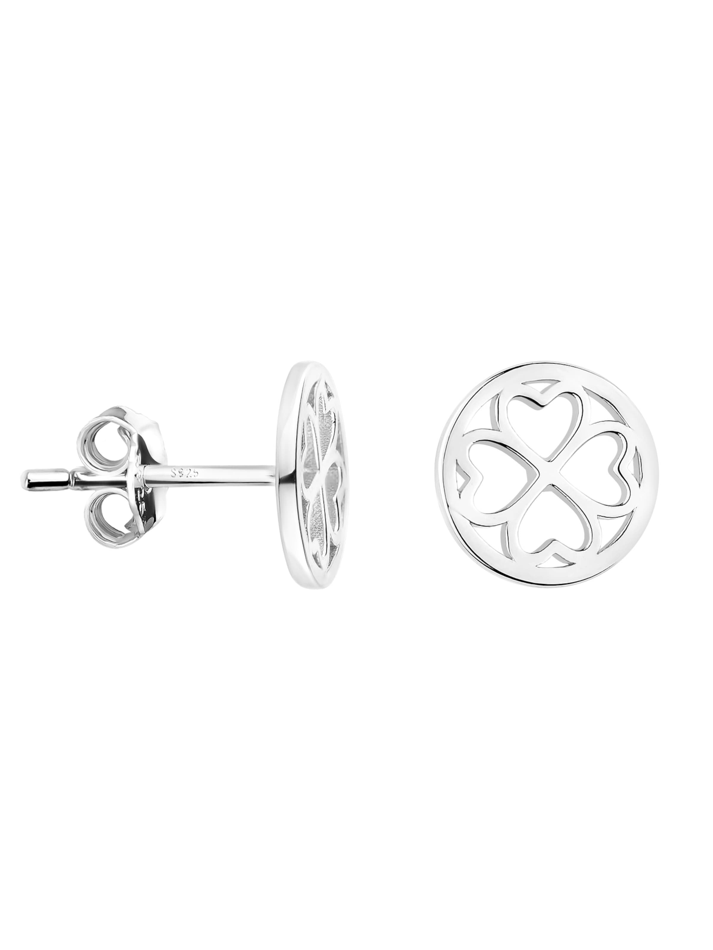 Sofia Milani Ohrringe 'Circle Cloverleaf'‌‌‌‌‌‌ in One Size in silber, Produktansicht