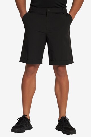 JAY-PI Regular Athletic Pants in Black: front