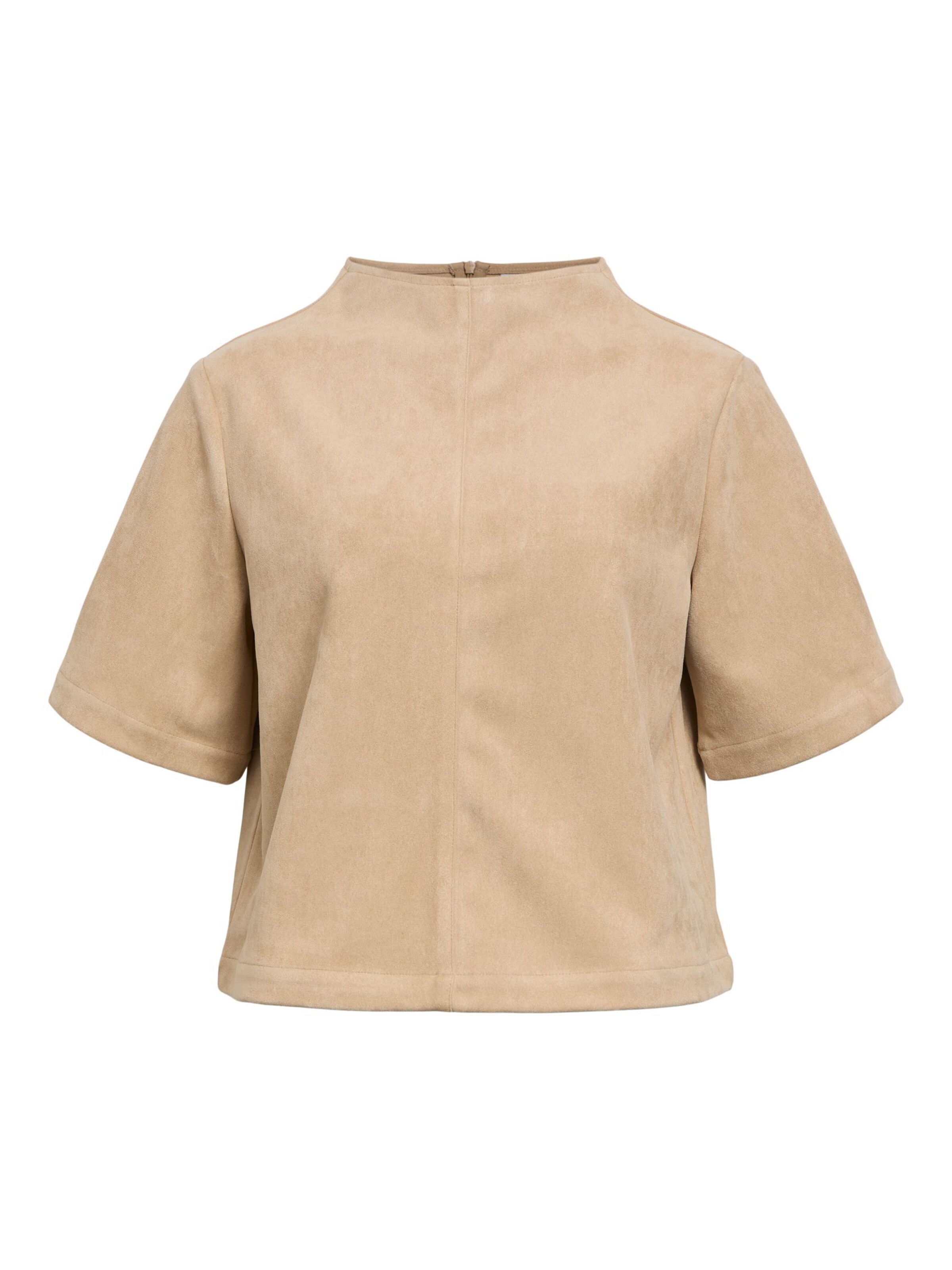 OBJECT Top in Beige: voorkant