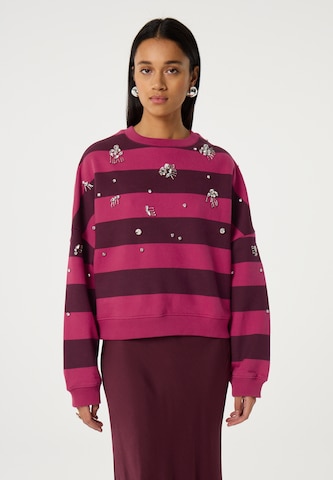 Sweat-shirt Fabienne Chapot en rose : devant