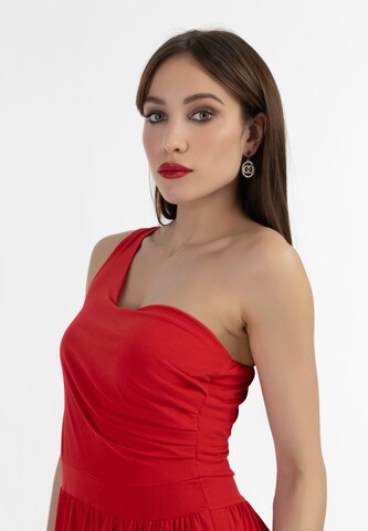 faina - Vestido de festa em vermelho