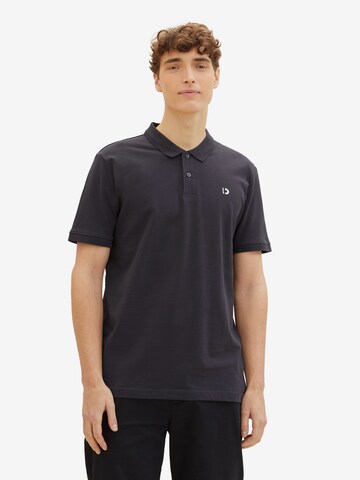 TOM TAILOR DENIM Poloshirt in Schwarz