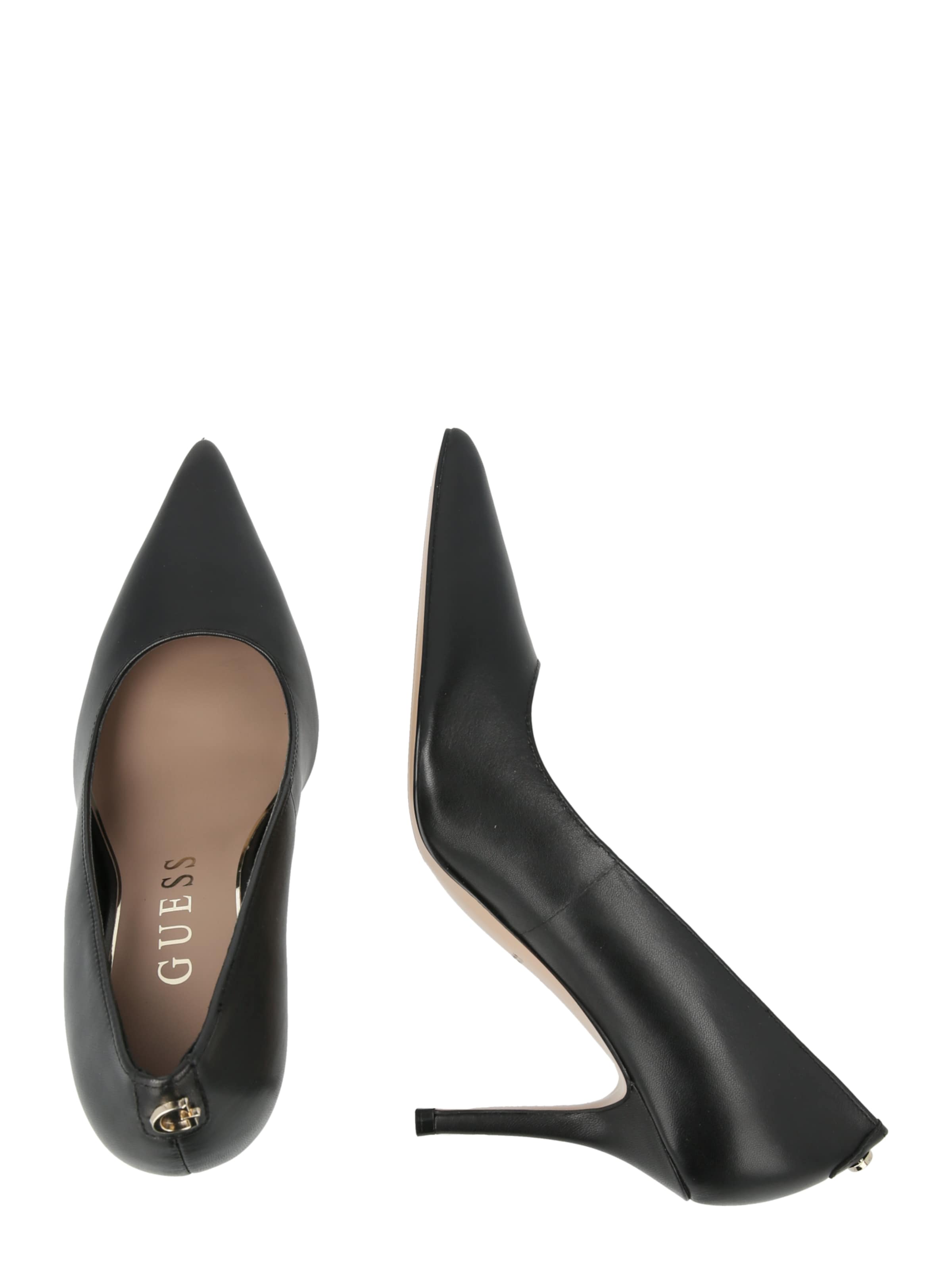 GUESS Čevlji s peto 'Prindy' | črna barva