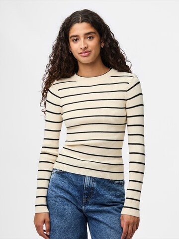 PIECES Pullover i beige: forside