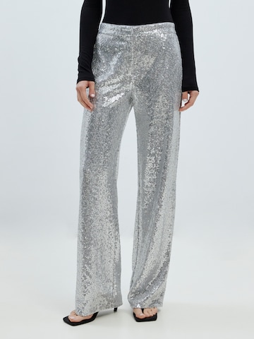 EDITED Wide Leg Hose 'Dasha' in Silber: predná strana