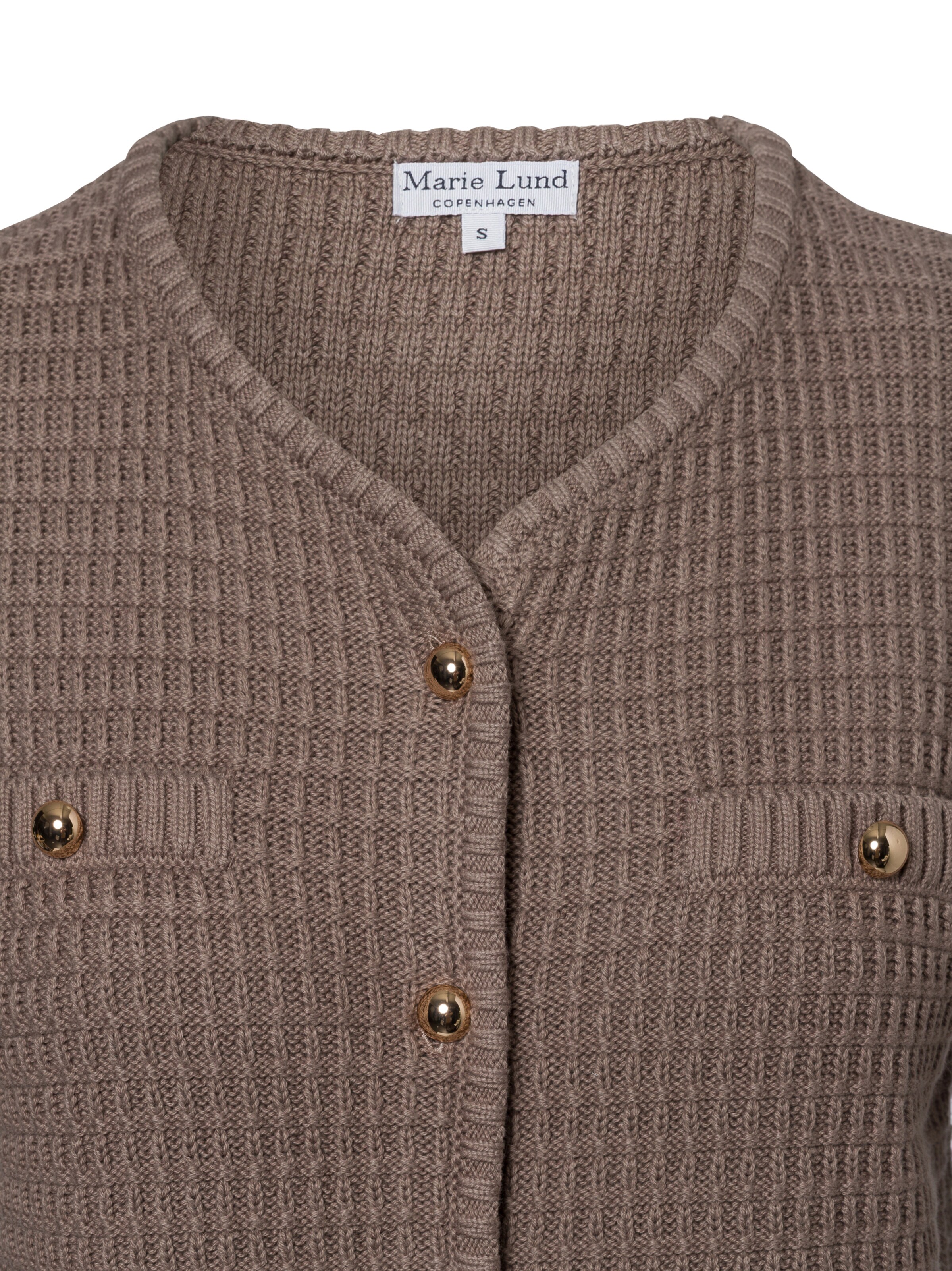 Marie Lund Gebreid vest in Grijs