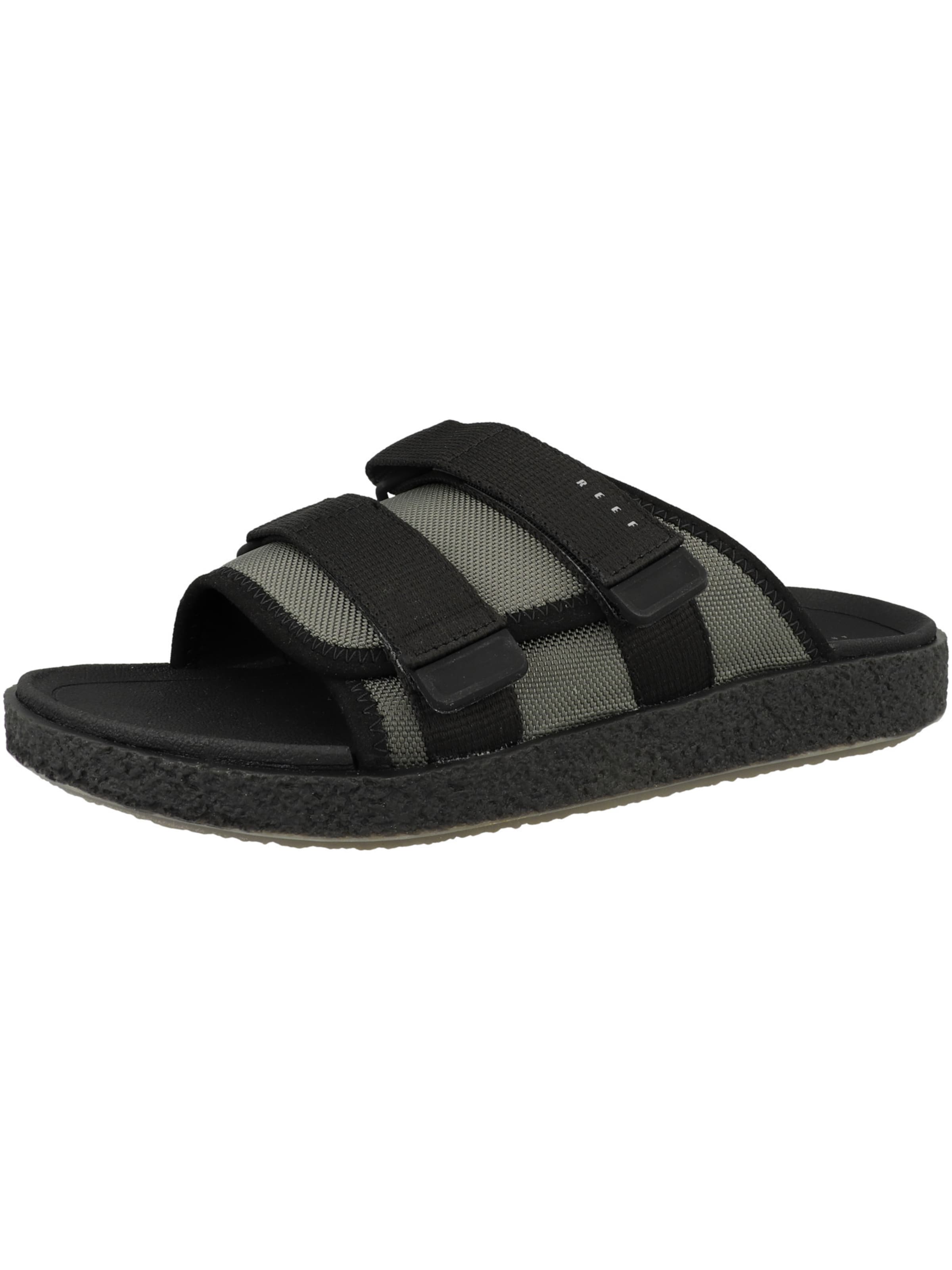 REEF - Sapato aberto 'Montauk' em preto: frente