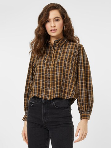 ONLY Blouse 'NEW SANDRA' in Bruin: voorkant