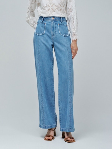 Salsa Jeans Loosefit Jeans in Blauw: voorkant