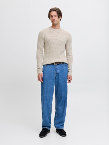 Pull-over 'JREBFRAME' JJ Rebel en beige