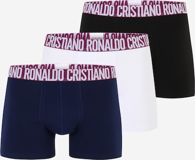 CR7 - Cristiano Ronaldo Boxers en bleu nuit / violet rouge / noir / blanc, Vue avec produit