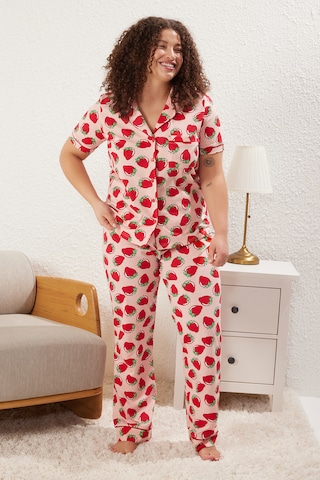 Trendyol Curve - Pijama en rosa: frente