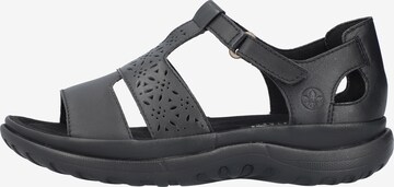 Rieker Strap Sandals '64865' in Black
