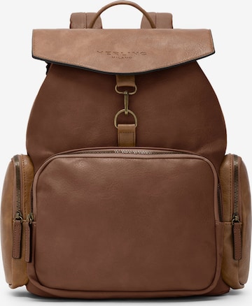 Herling Rucksack 'Bennett' in Braun: Vorderseite