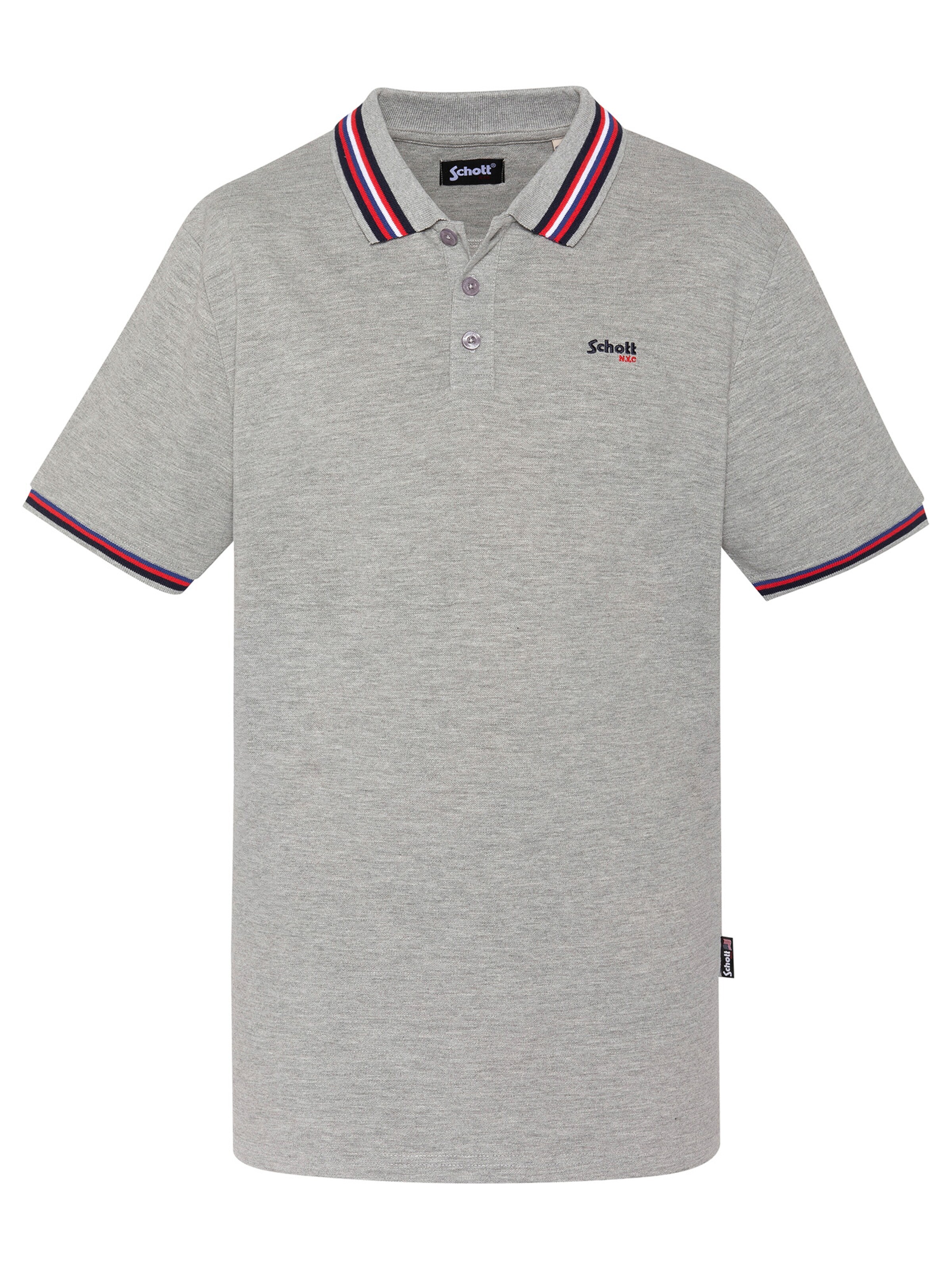 Schott NYC T-Shirt en L/Regular en gris, Vue avec produit