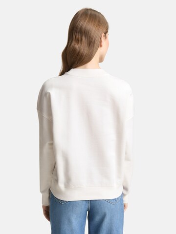 TOM TAILOR DENIM Sweatshirt in White