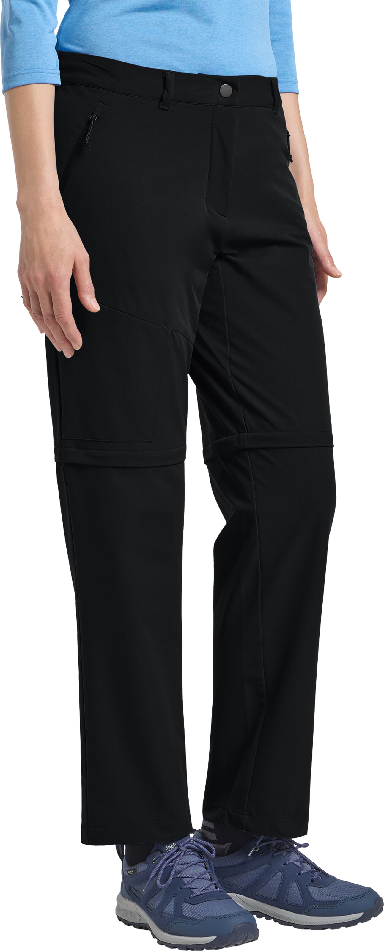 JACK WOLFSKIN Regular Outdoor Pants 'Pico' in Black: front