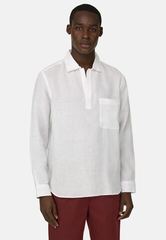 Boggi Milano Regular fit Overhemd in Wit: voorkant