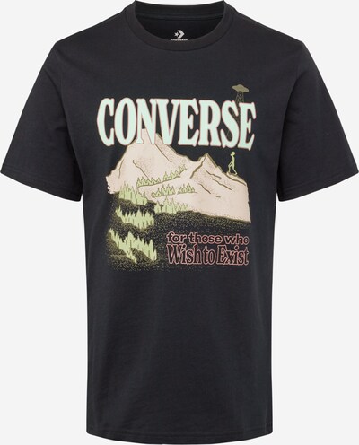 CONVERSE T-Krekls 'ALIEN MOUNTAIN', krāsa - pasteļzaļš / rožkrāsas / melns / balts, Preces skats